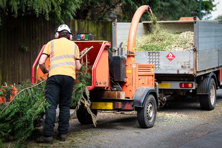 Wood chipper services by Spring Creek Tree Service, LLC